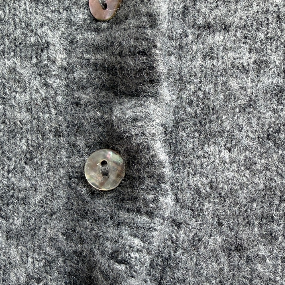 Zara Gray Ruffle-Trim Button Cardigan - Picture 5 of 7